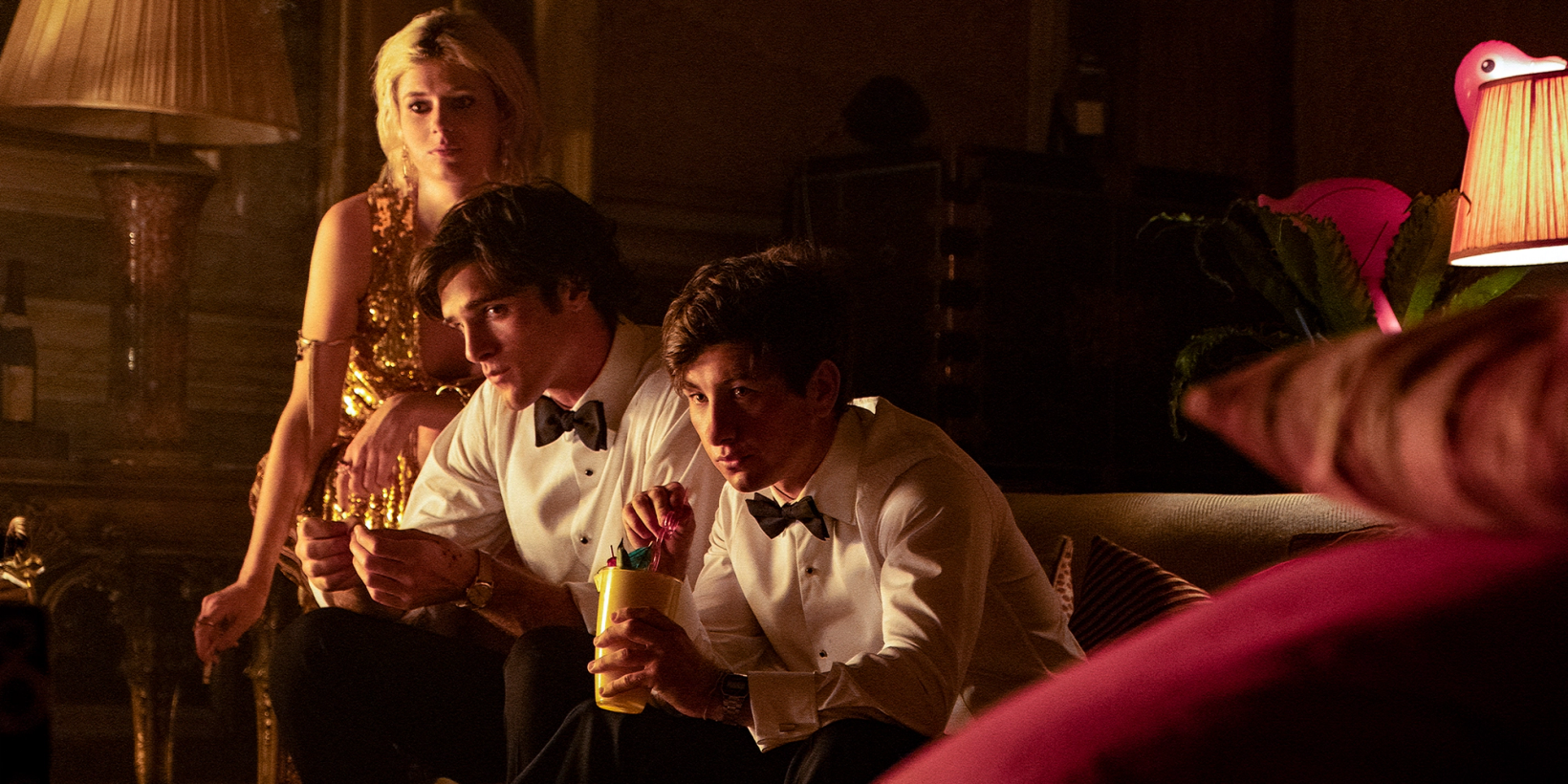 Jacob Elordi, Barry Keoghan og Alison Oliver i Saltburn