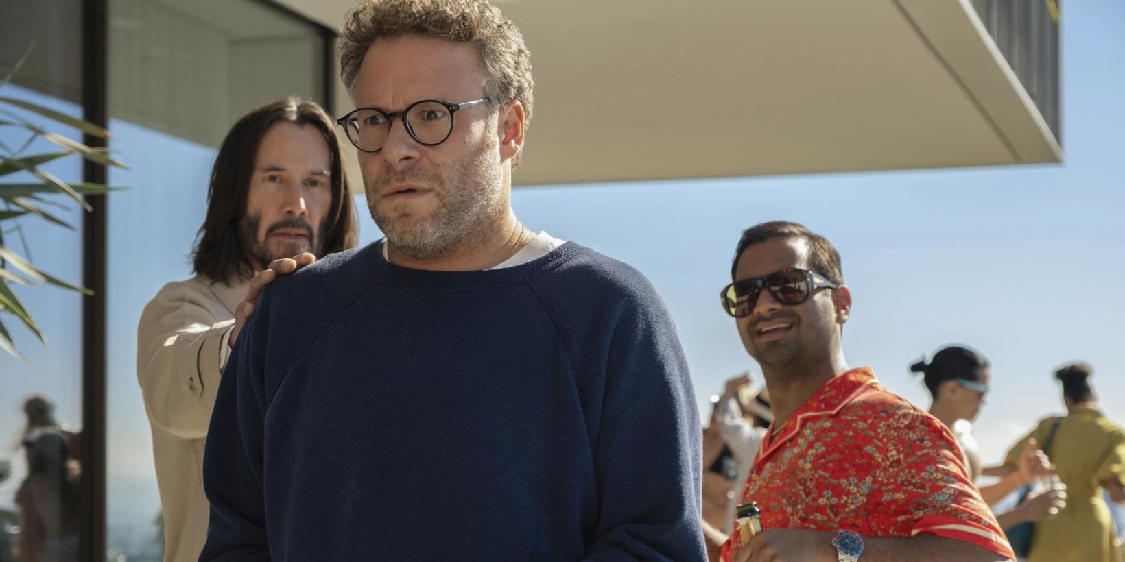 Keanu Reeves, Seth Rogen og Aziz Ansari i Good Fortune