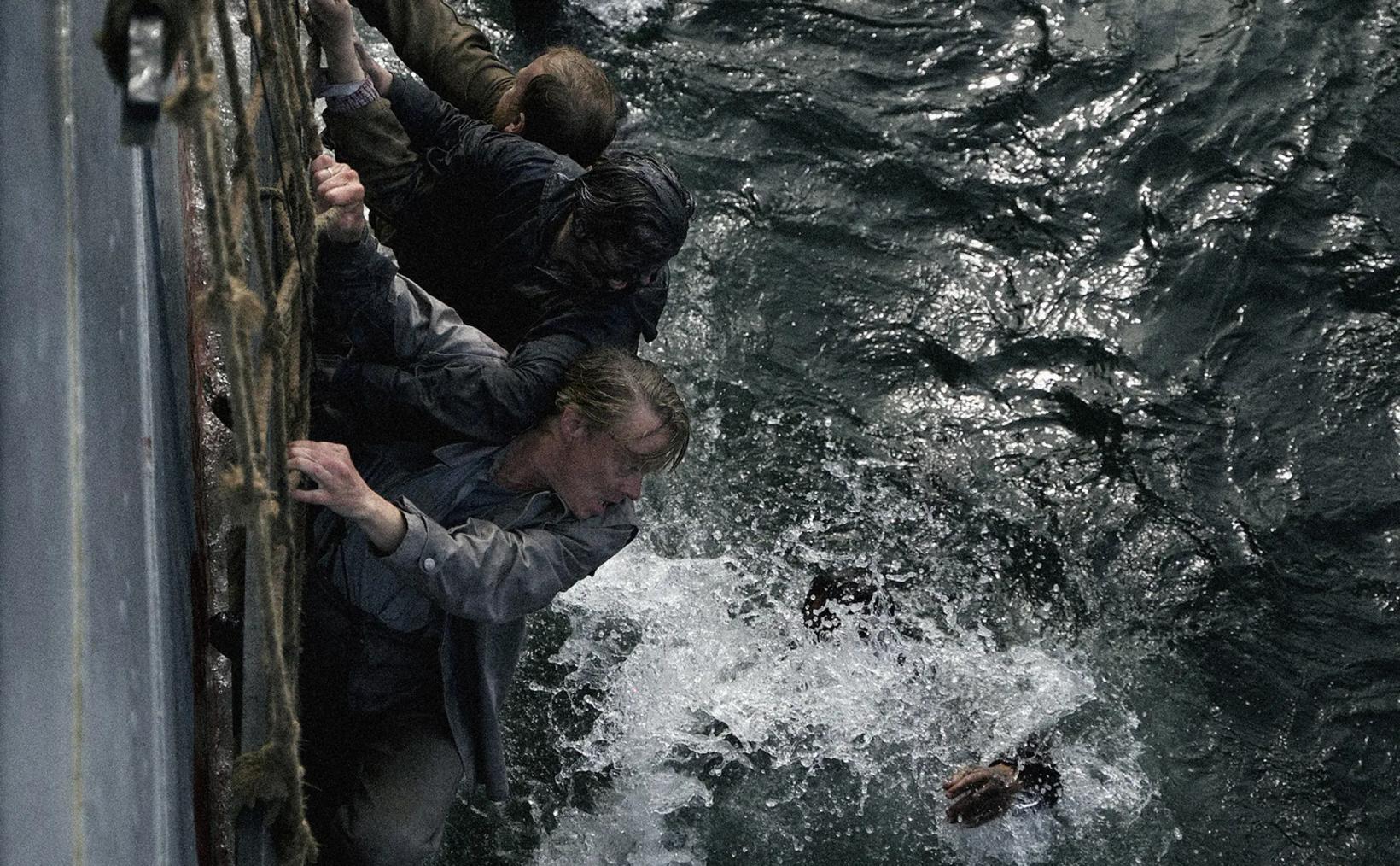 a group of people in the water