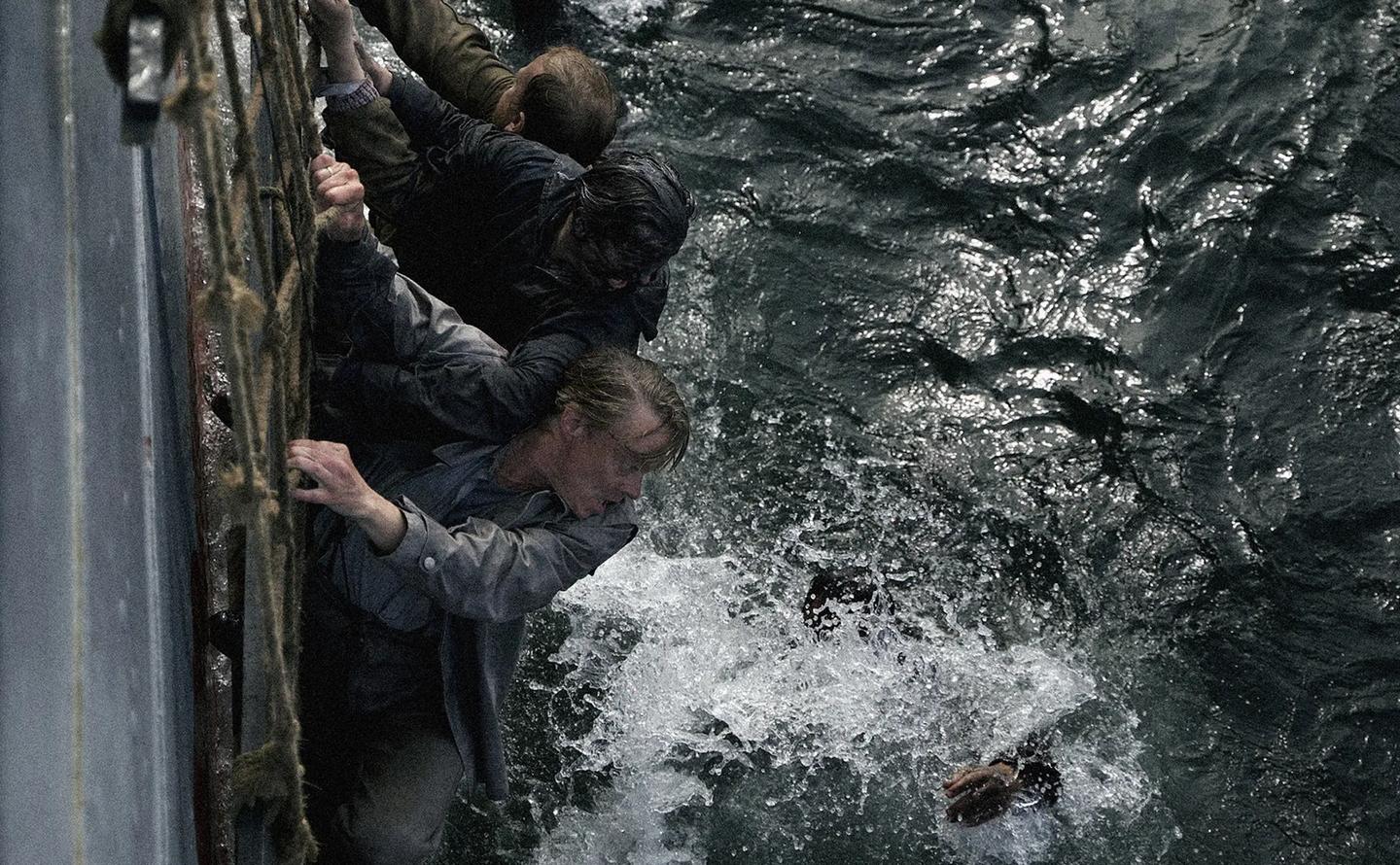 a group of people in the water