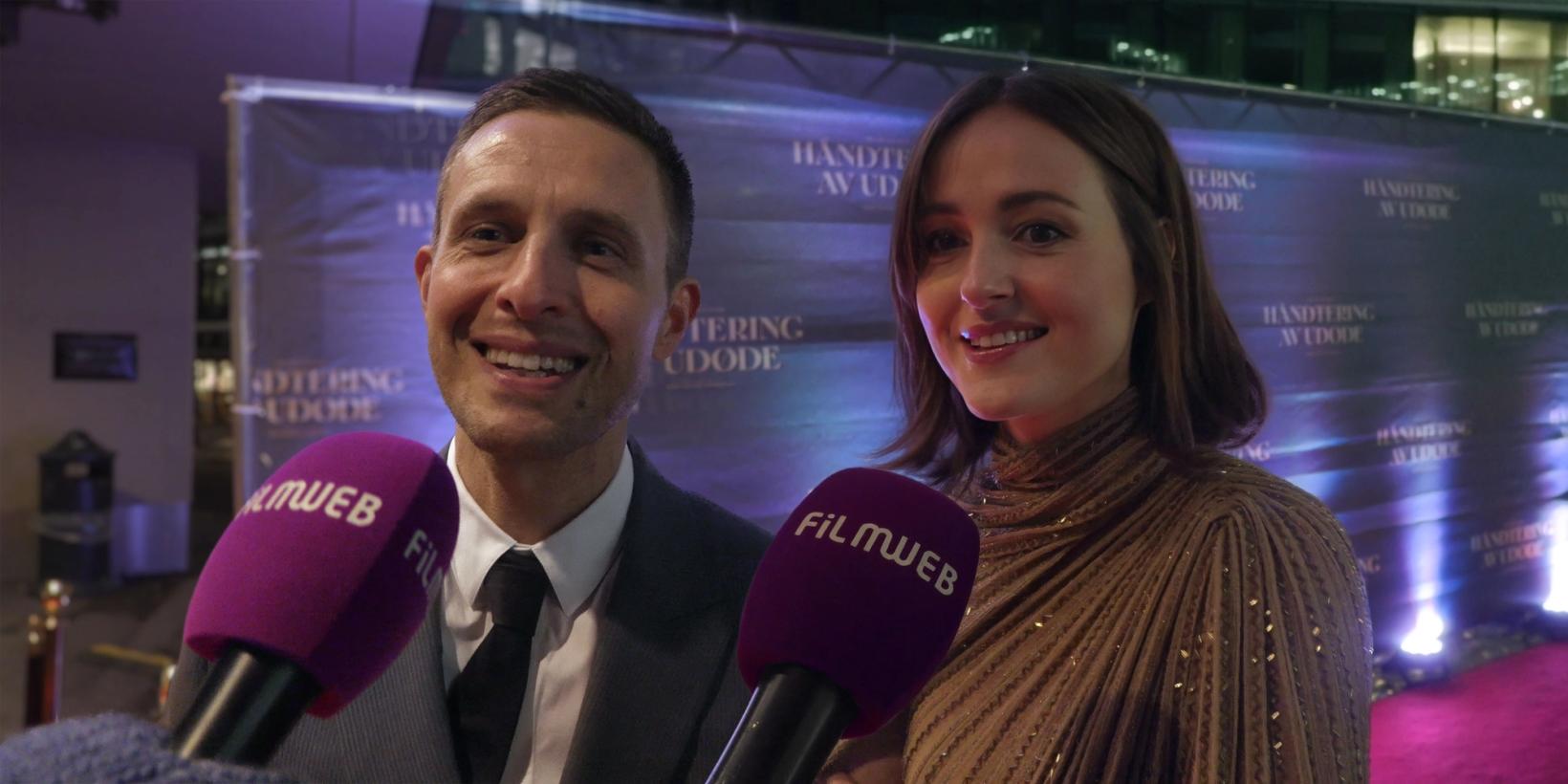 Anders Danielsen Lie og Renate Reinsve på premieren til Håndtering av udøde