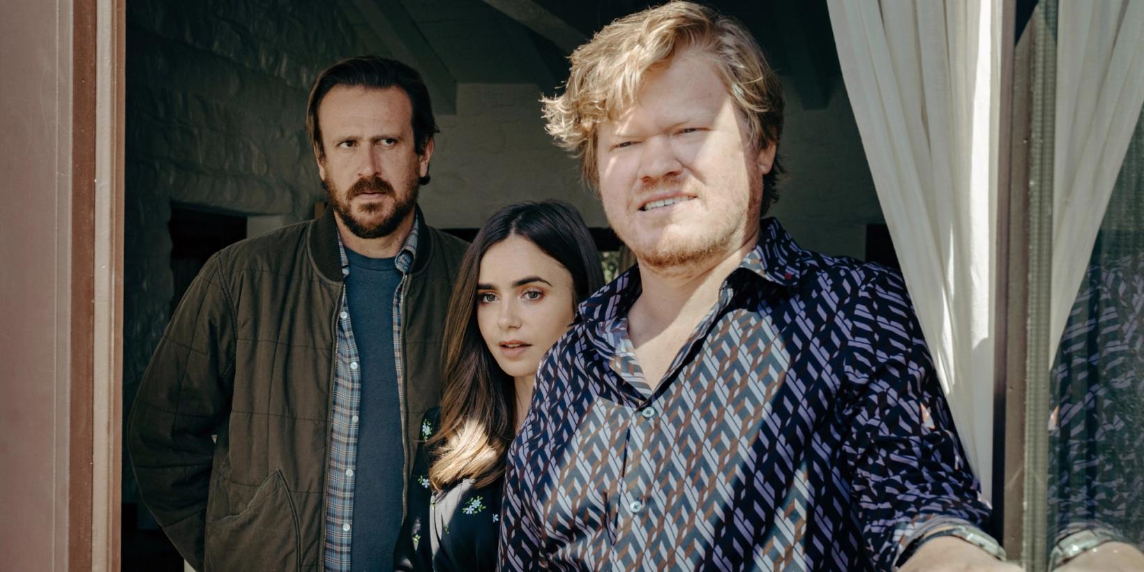Jason Segel, Lily Collins og Jesse Plemons i Windfall