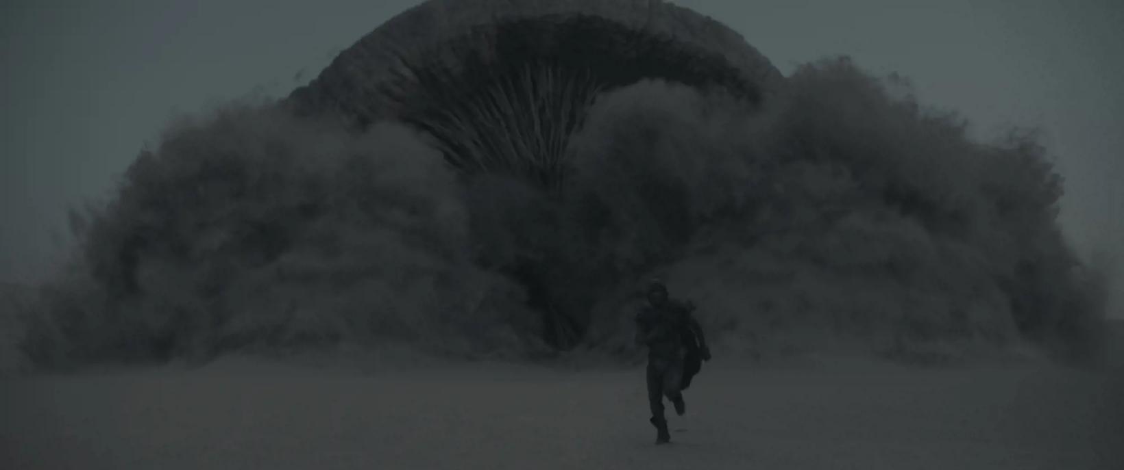 a man walking in the snow