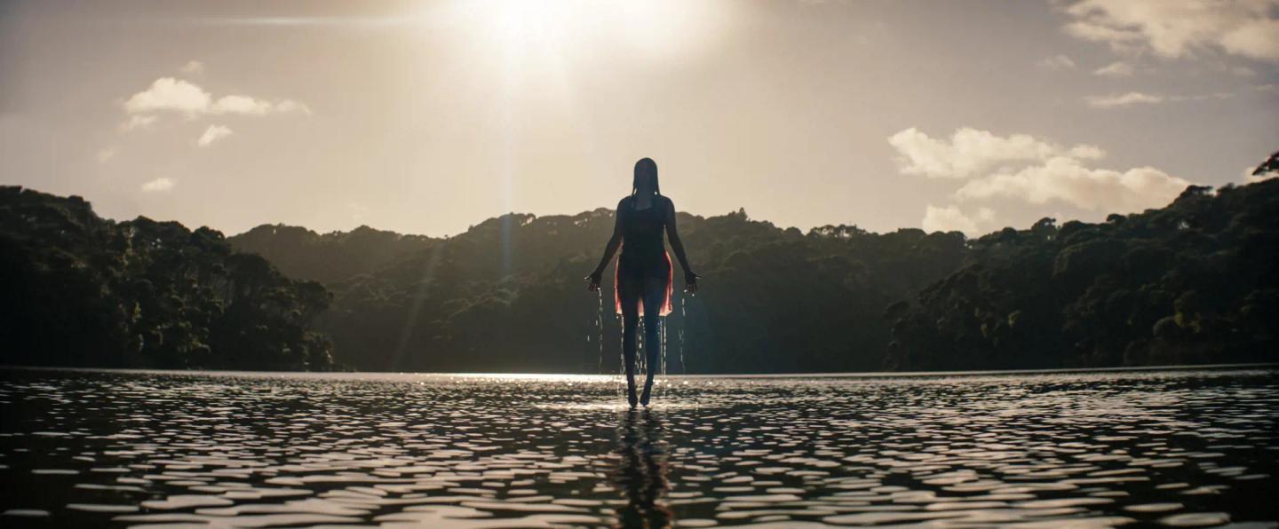 a person standing in water