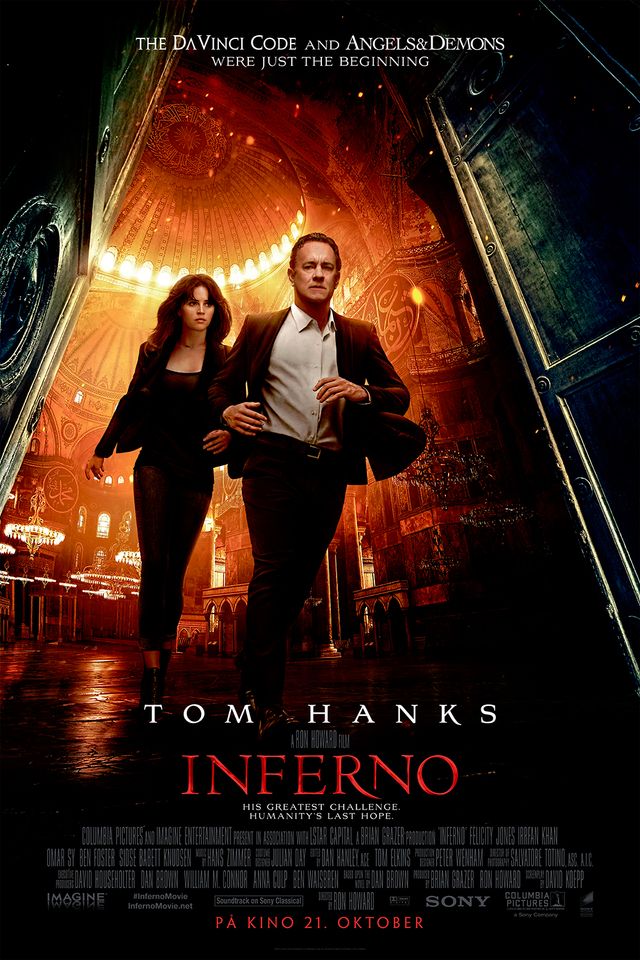 Tom Hanks og Felicity Jones i Inferno