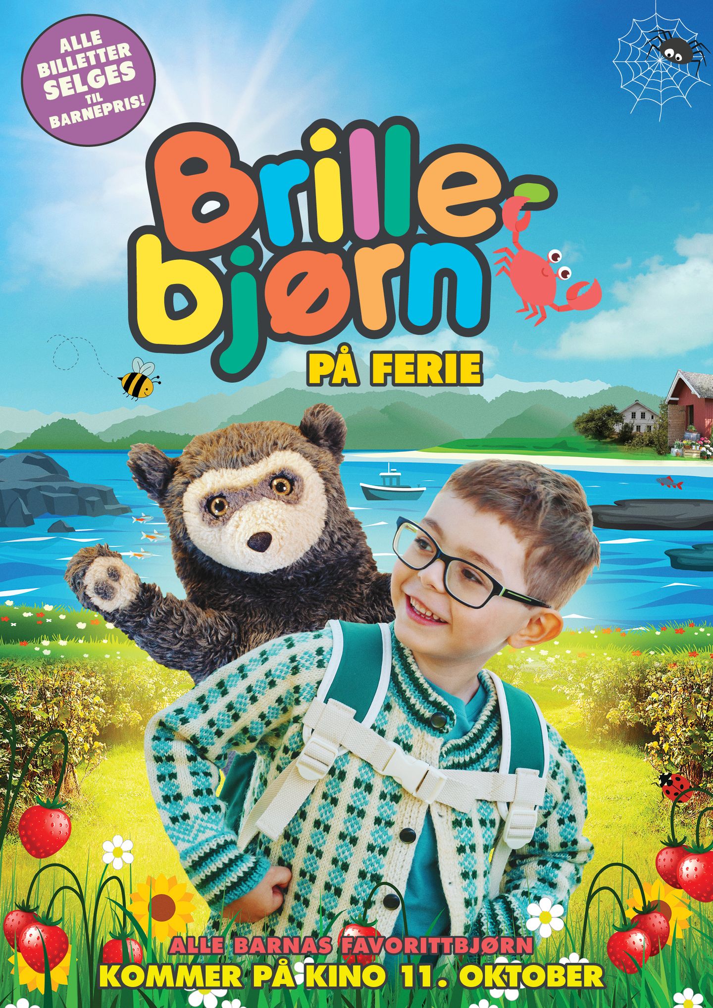Plakat for 'Brillebjørn på ferie'