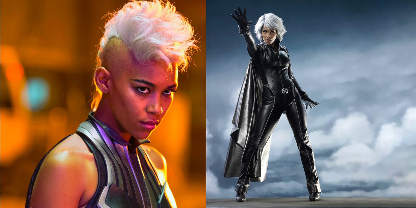 Alexandra Shipp og Halle Berry som Storm fra X-Men