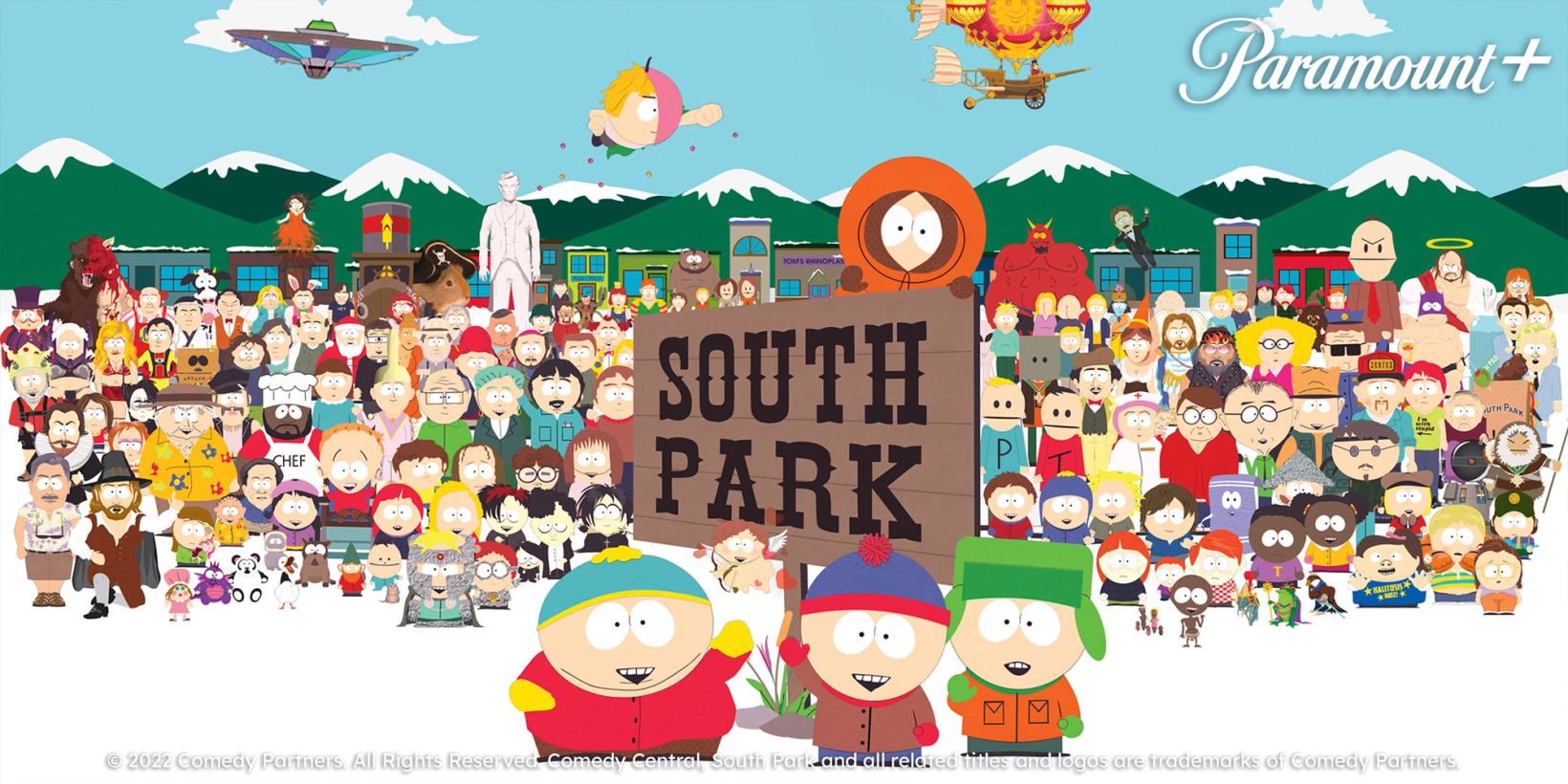 South Park, med Paramount+-logo og legal line