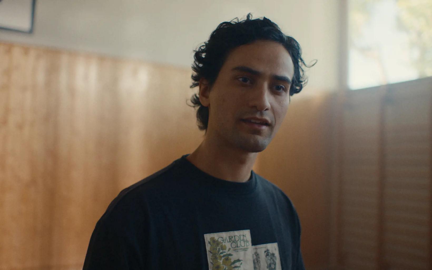 a man with curly hair