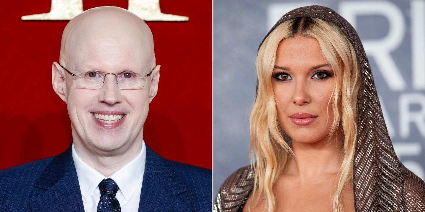 Matt Lucas og Millie Bobby Brown