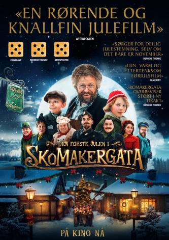 Plakat for 'Den første julen i Skomakergata'