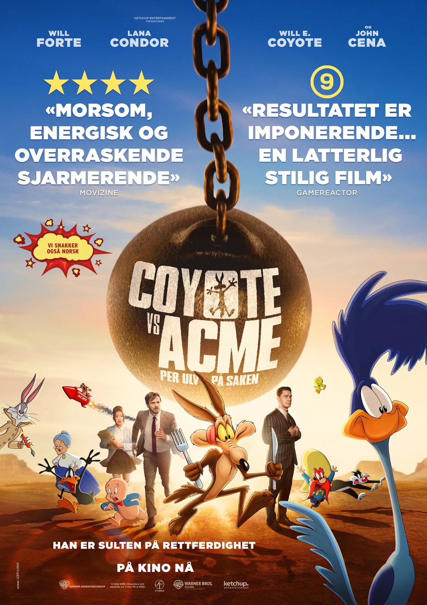 Plakat for 'Coyote vs. Acme - Per Ulv på saken'