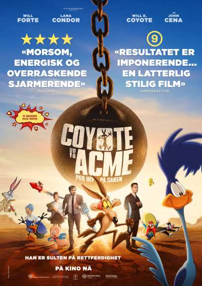 Plakat for 'Coyote vs. Acme - Per Ulv på saken'