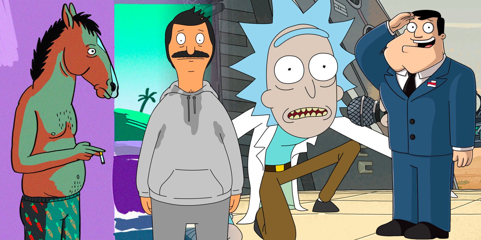 BoJack Horseman, Bob's Burgers, Rick and Morty, American Dad