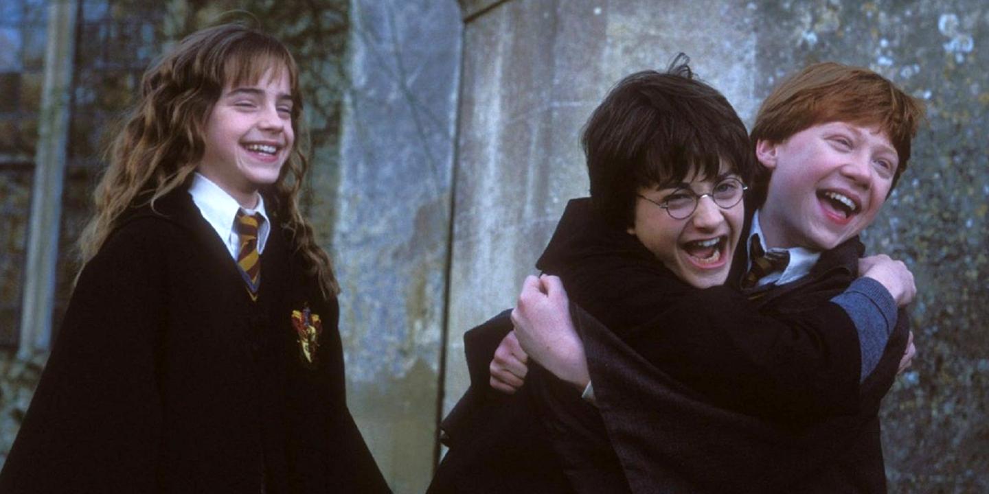 Emma Watson, Daniel Radcliffe og Rupert Grint i Harry Potter