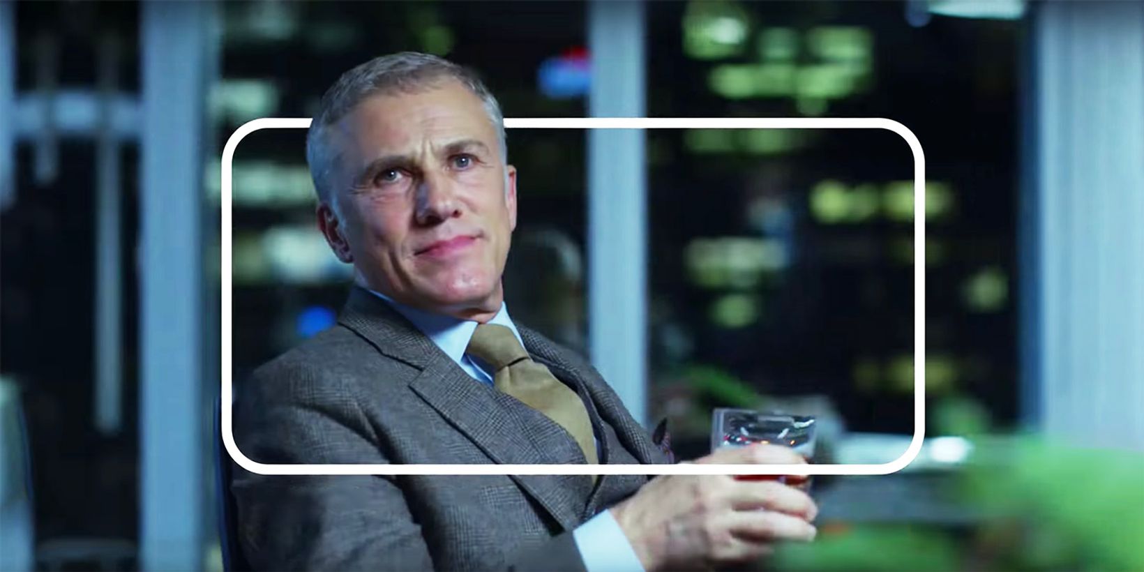 Christoph Waltz i The Most Dangerous Game, i en reklame for strømmetjenesten Quibi