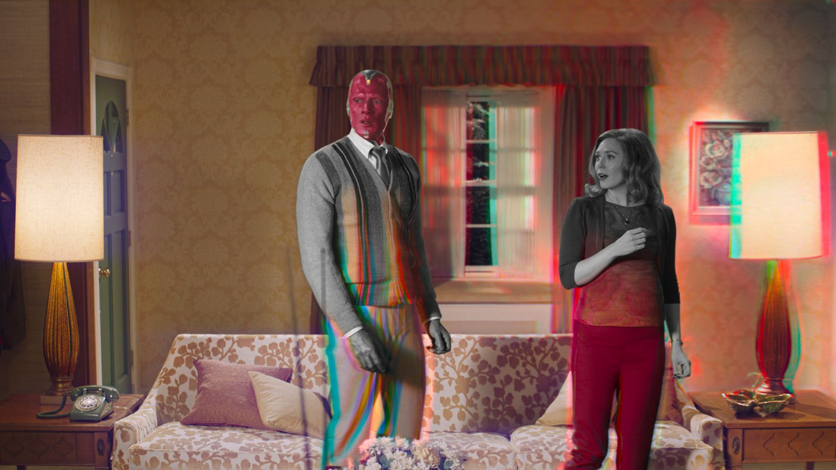 Paul Bettany og Elizabeth Olsen i WandaVision