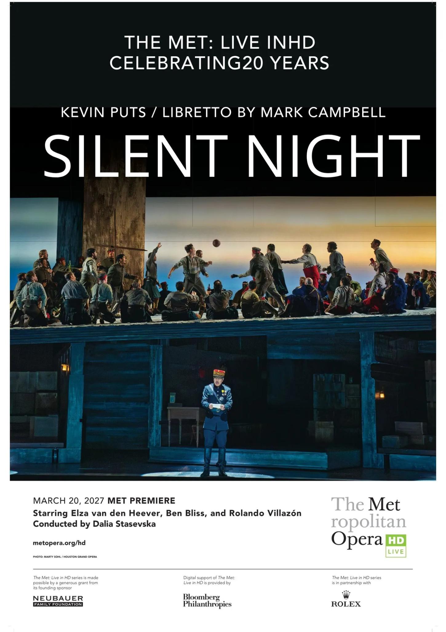Plakat for 'The Met Opera: SILENT NIGHT (Music by Kevin Puts / Libretto by Mark Campbell)'