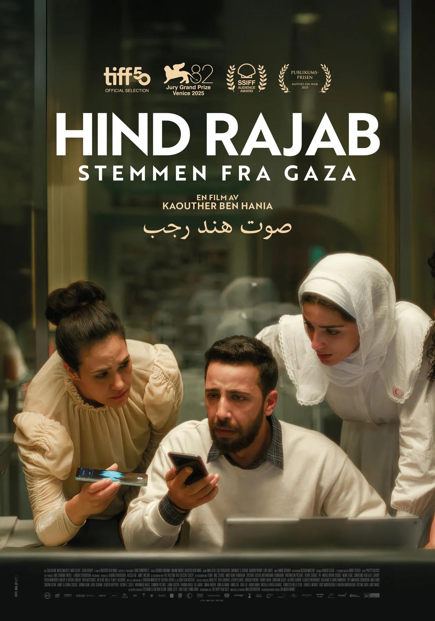 Plakat for 'Hind Rajab - stemmen fra Gaza'