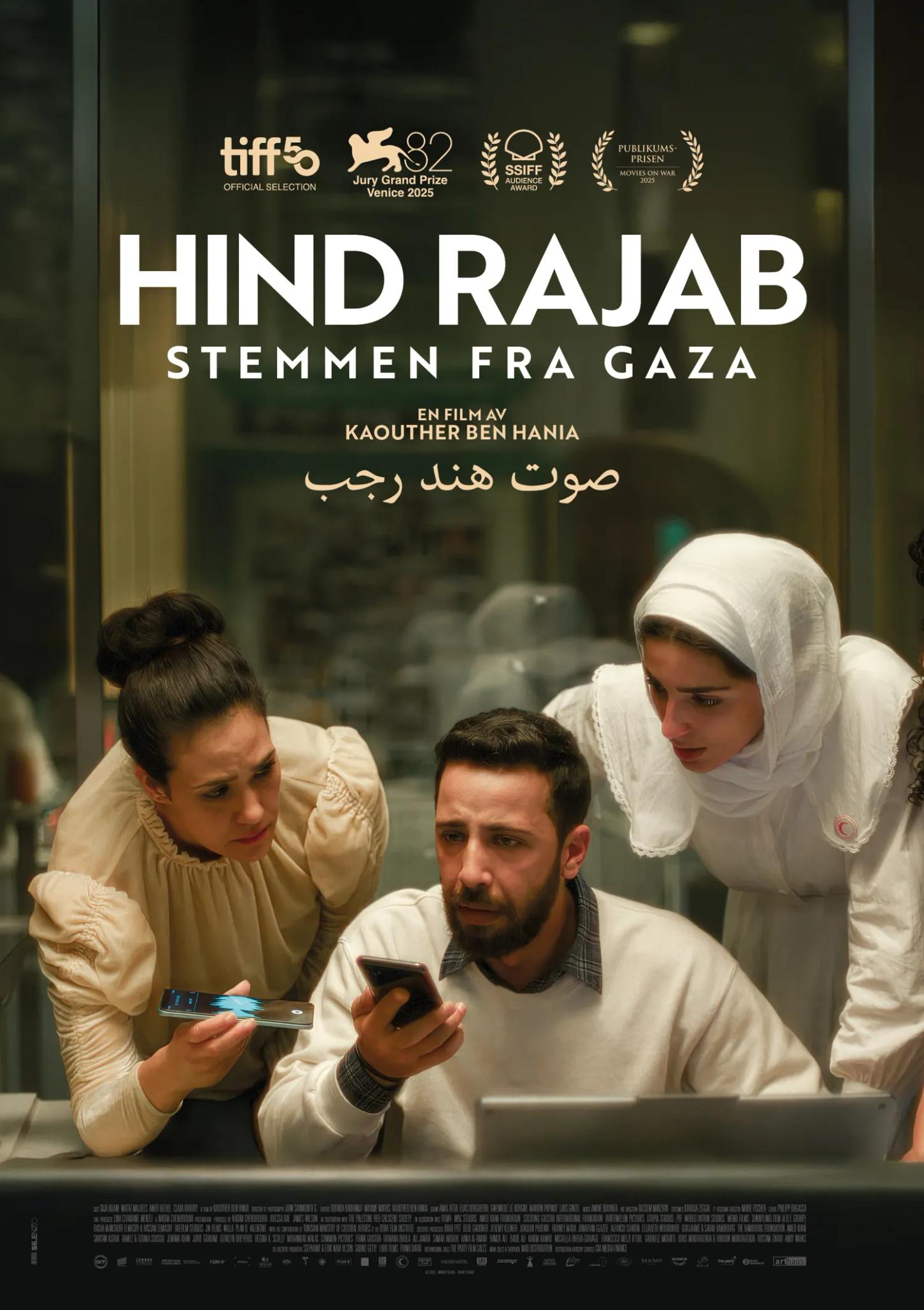 Plakat for 'Hind Rajab - stemmen fra Gaza'