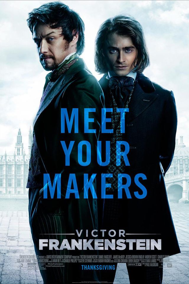 Daniel Radcliffe og James McAvoy i Victor Frankenstein
