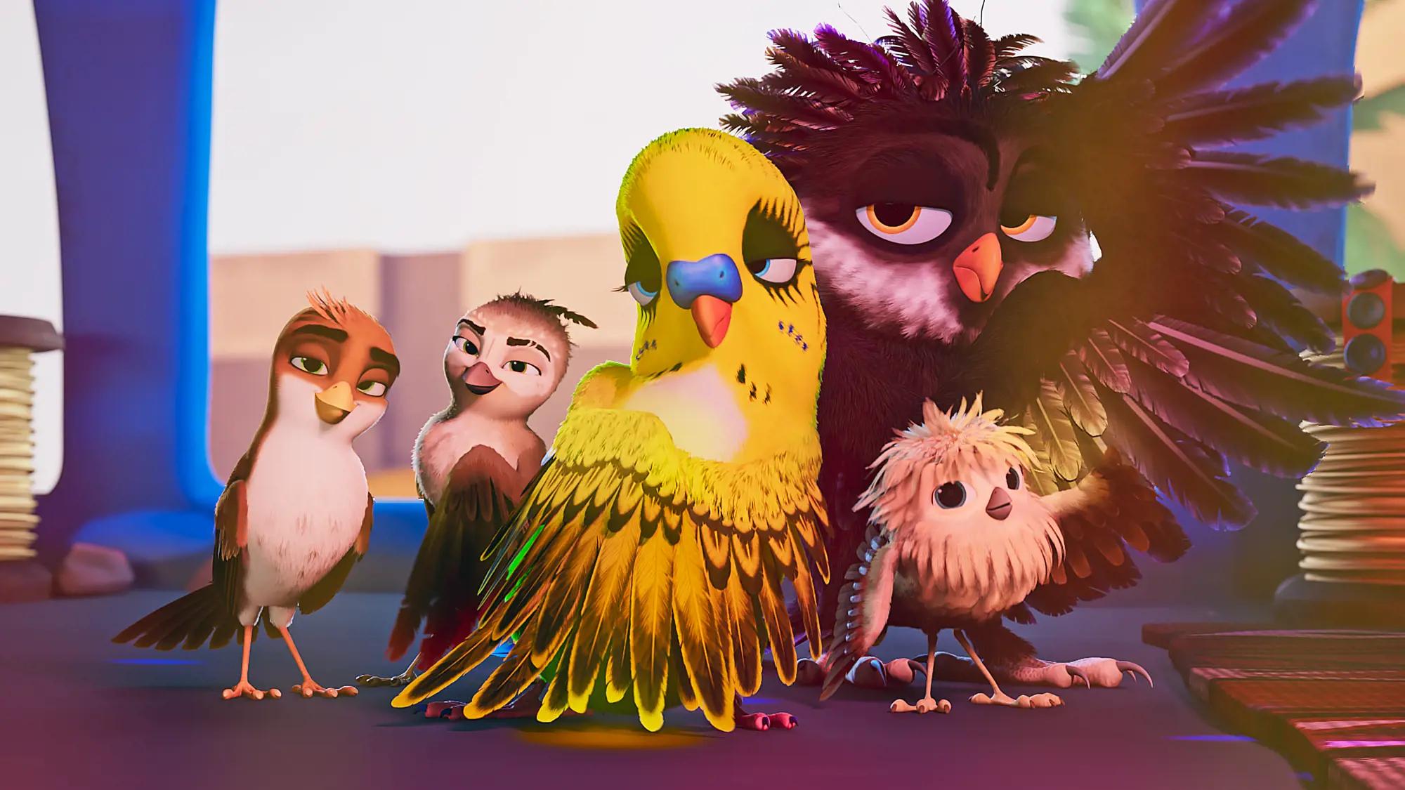 a group of birds
