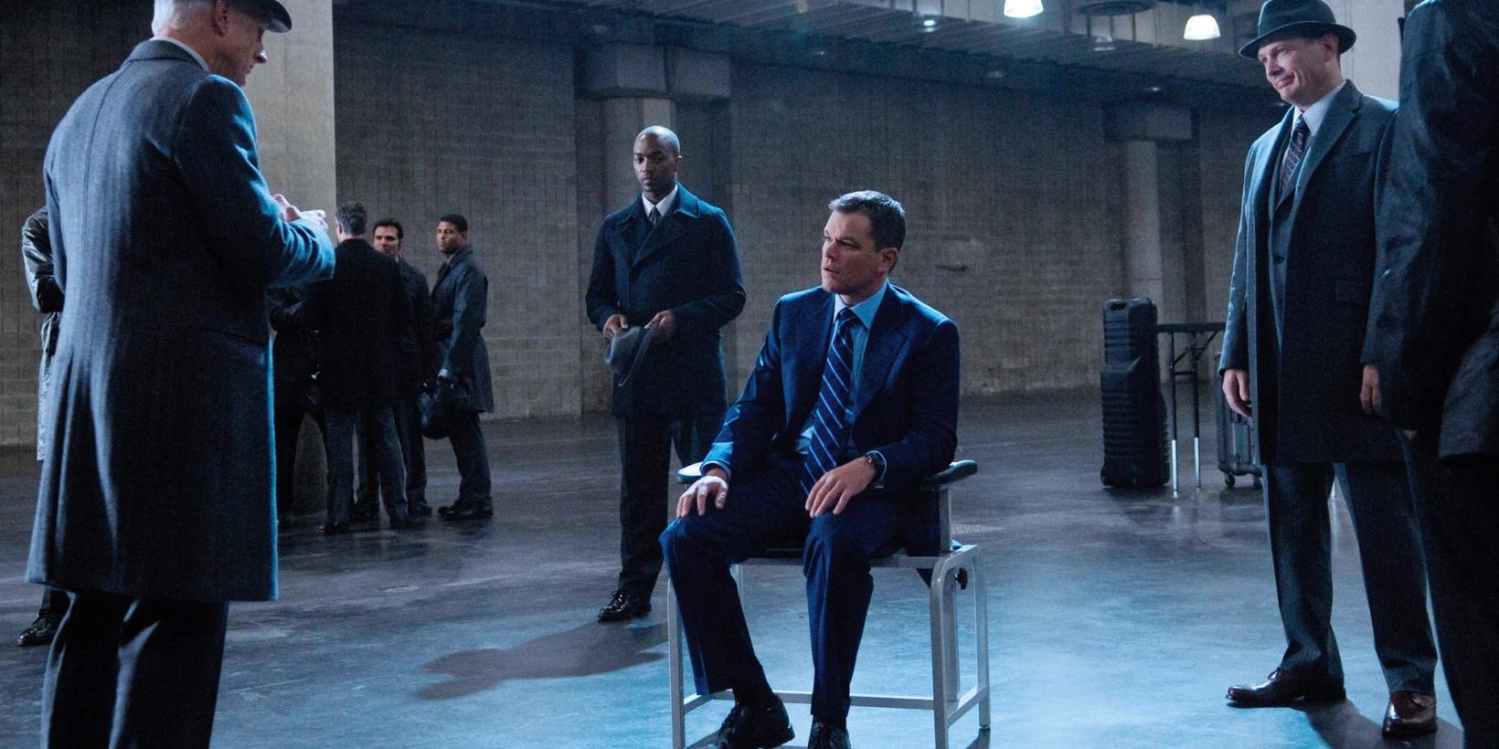 John Slattery, Anthony Mackie og Matt Damon i The Adjustment Bureau
