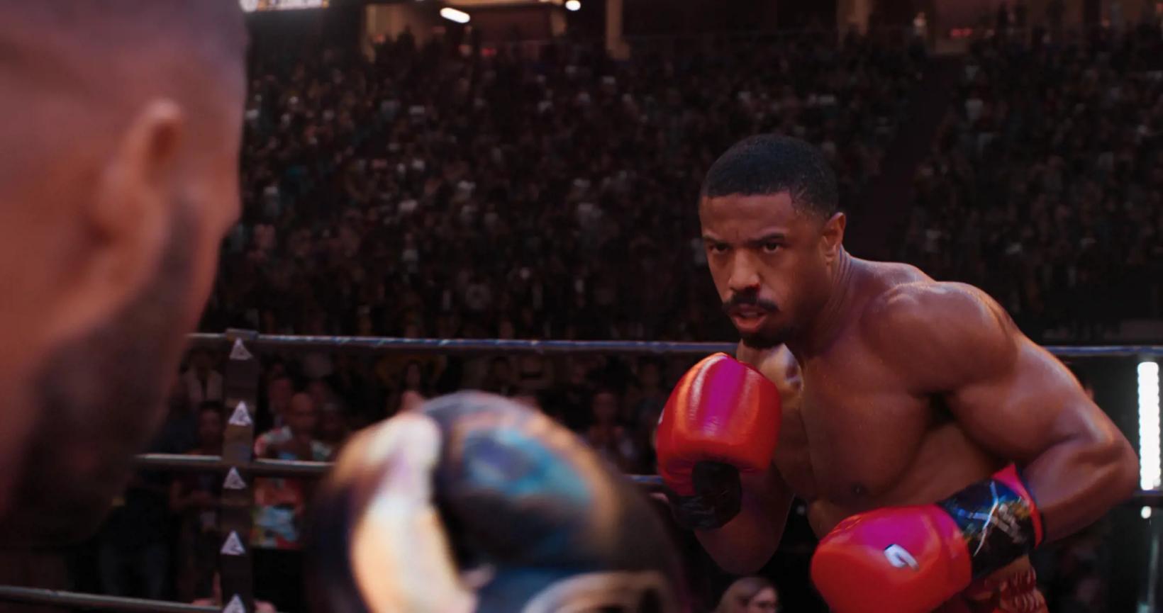 Michael B. Jordan in a boxing ring