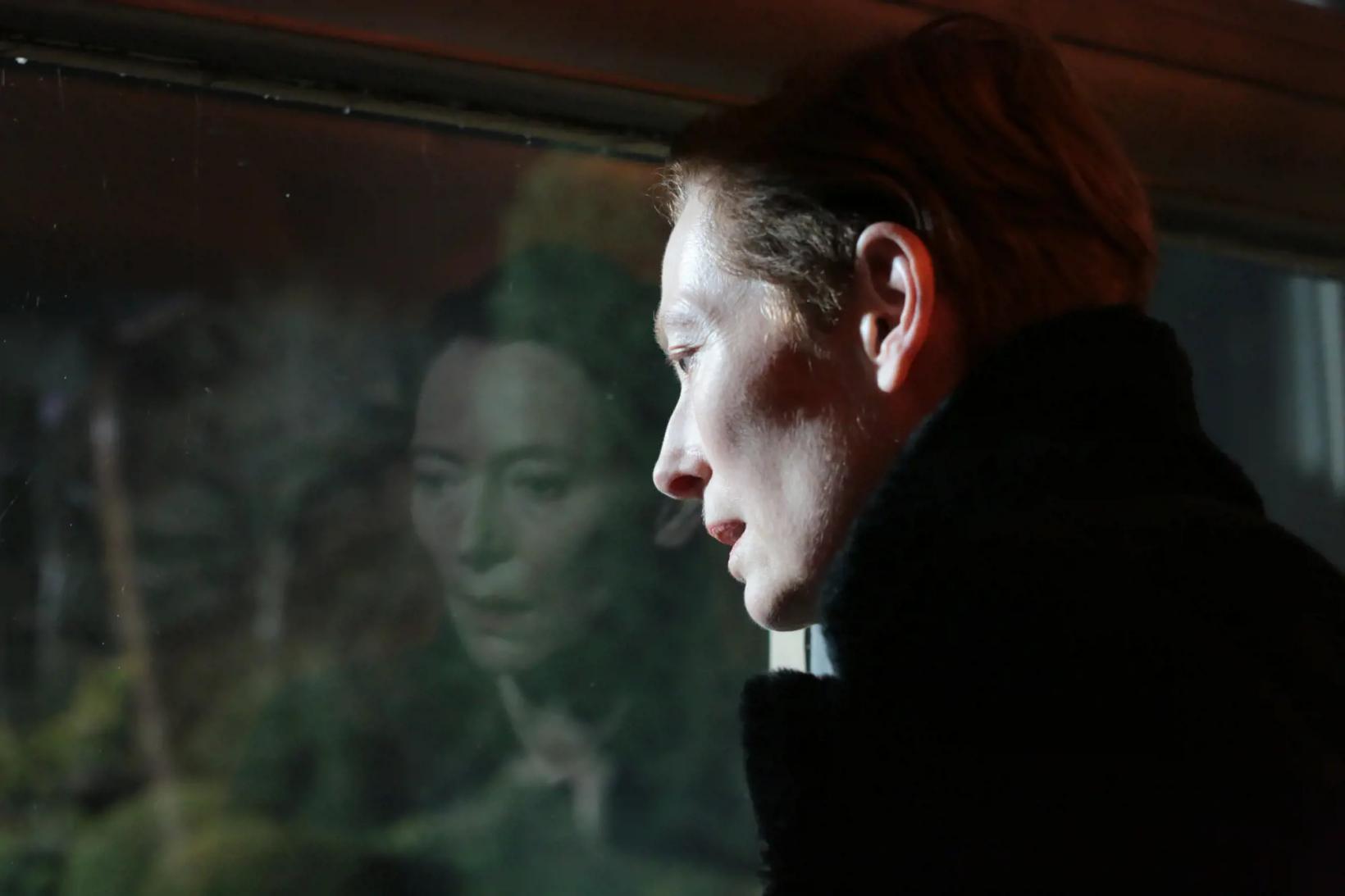 a man looking at something