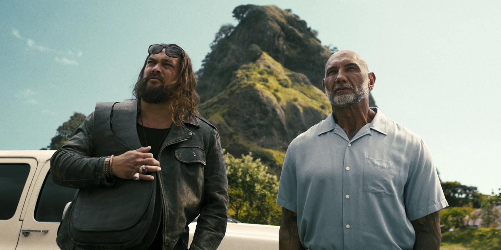 Jason Momoa og Dave Bautista i The Wrecking Crew