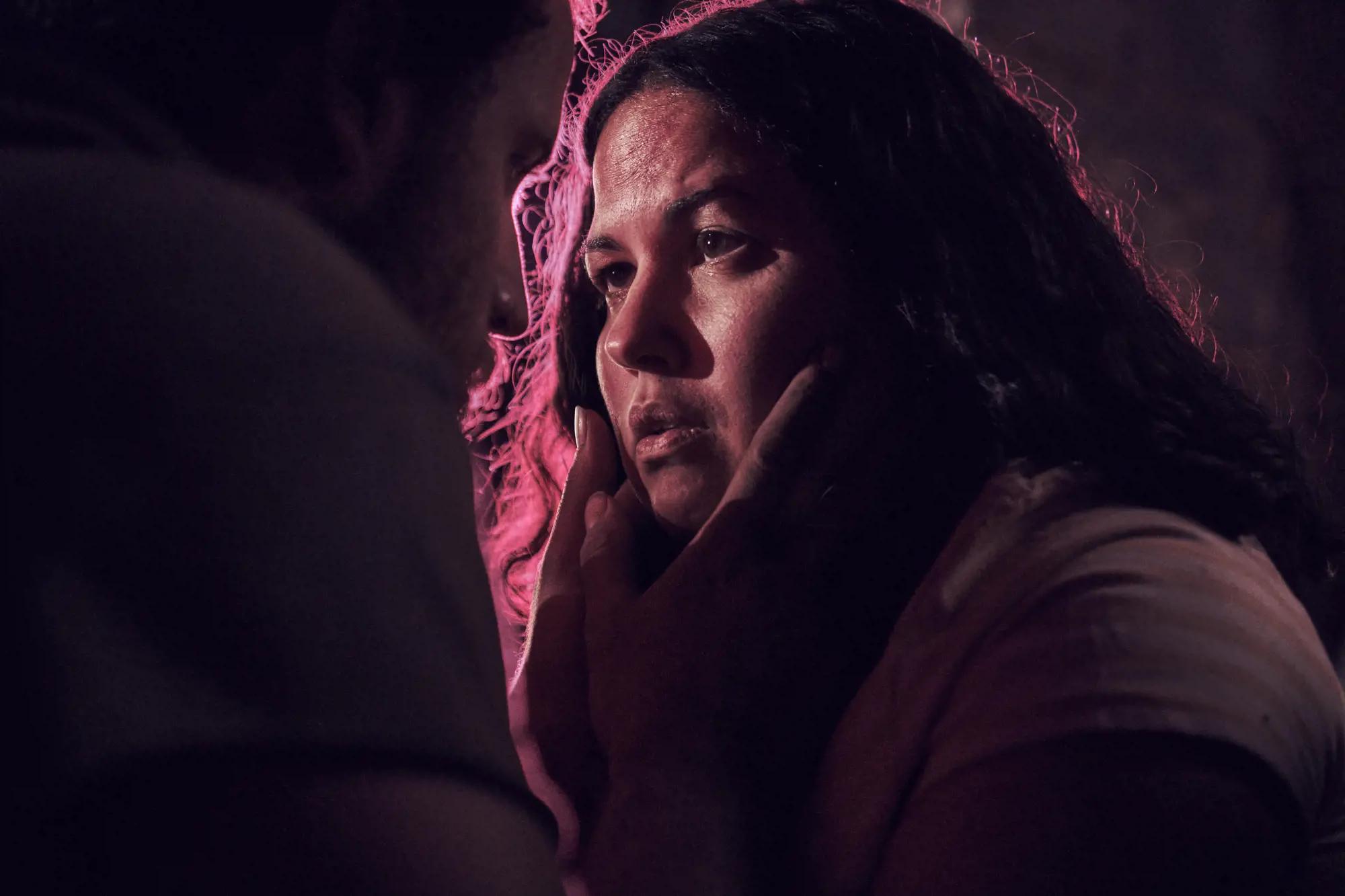 a person with long hair