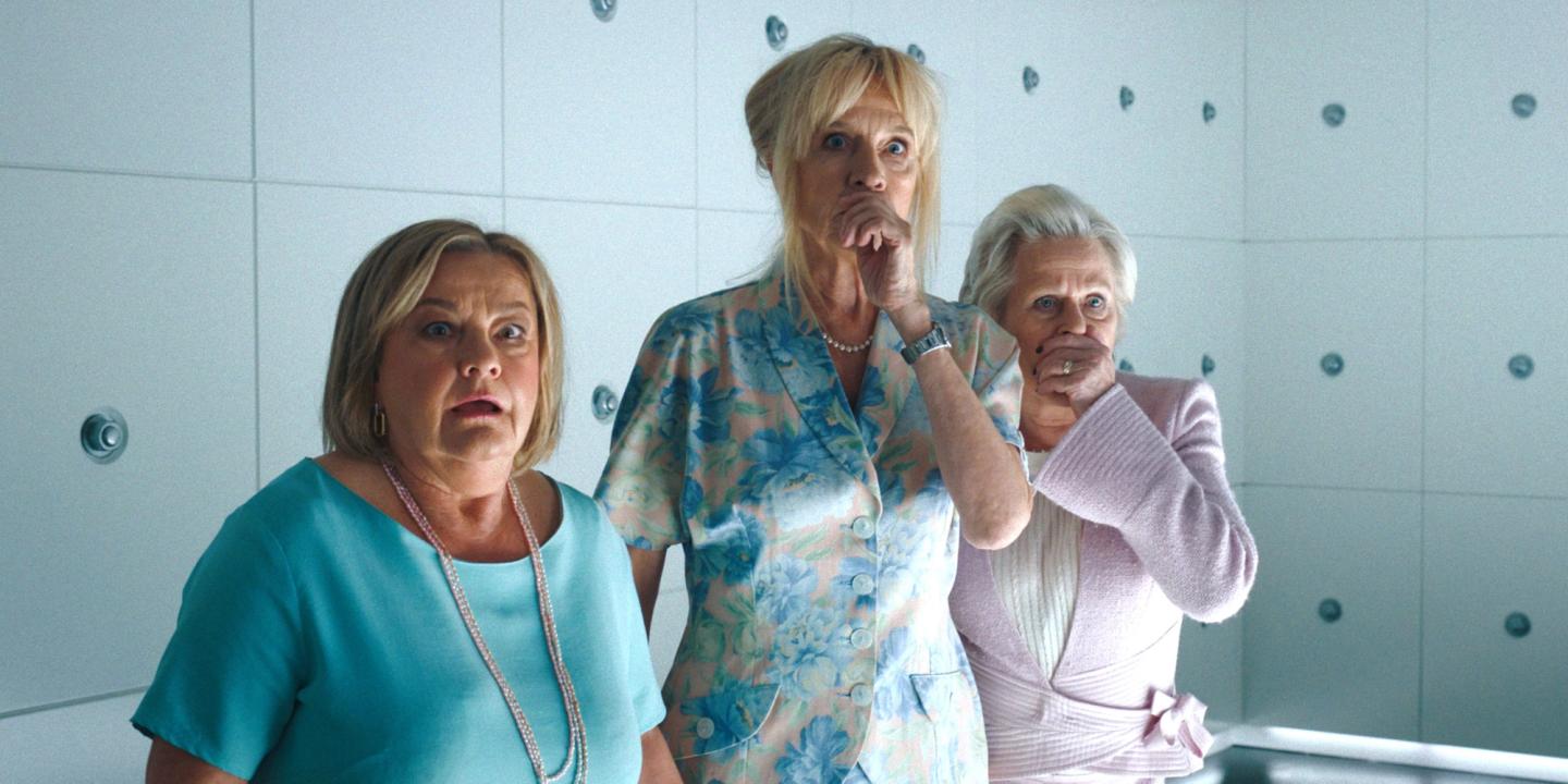 Anette Hoff, Hege Schøyen og Anne Marie Ottersen i Pensjonskuppet