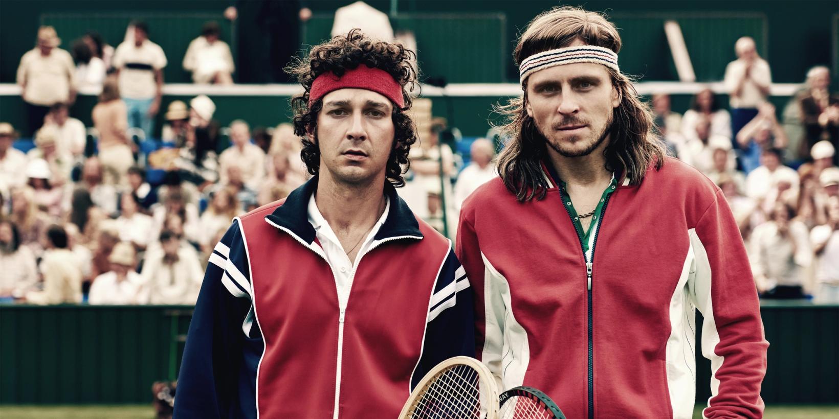Sverrir Gudnason og Shia LaBeouf i Borg vs. McEnroe