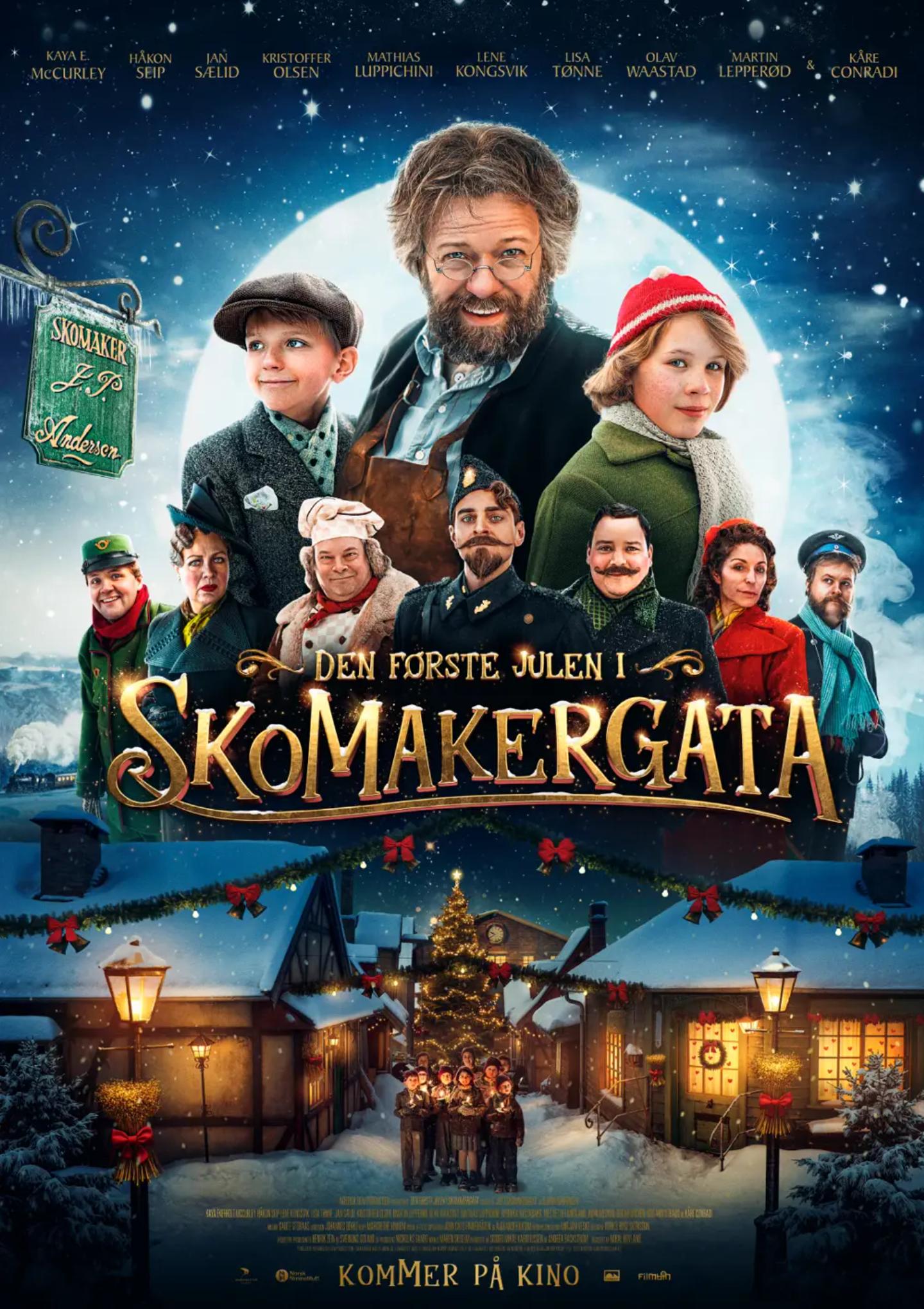 Plakat for 'Den første julen i Skomakergata'