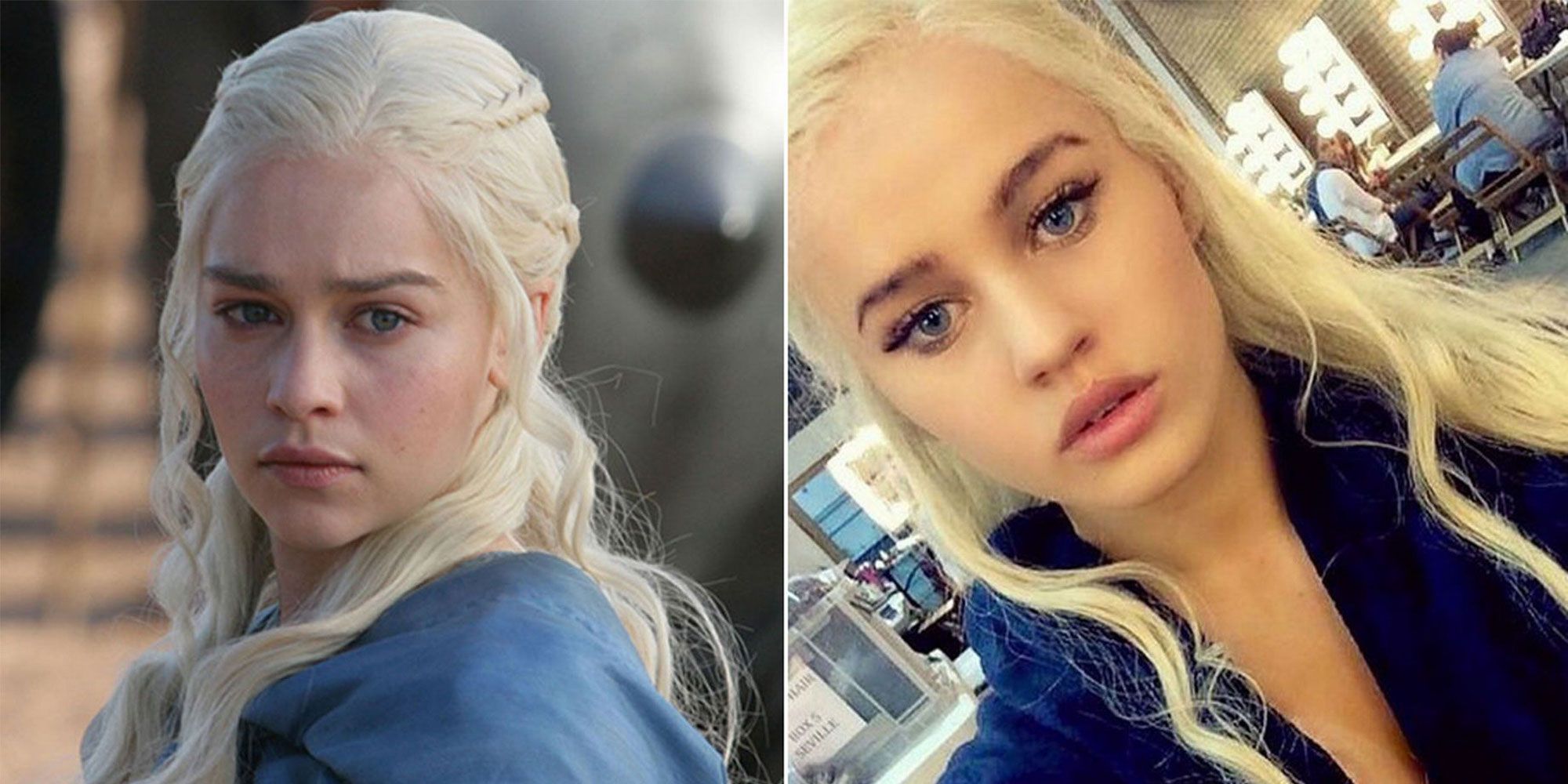 Emilia Clarke og stuntkvinne Rosie Mac