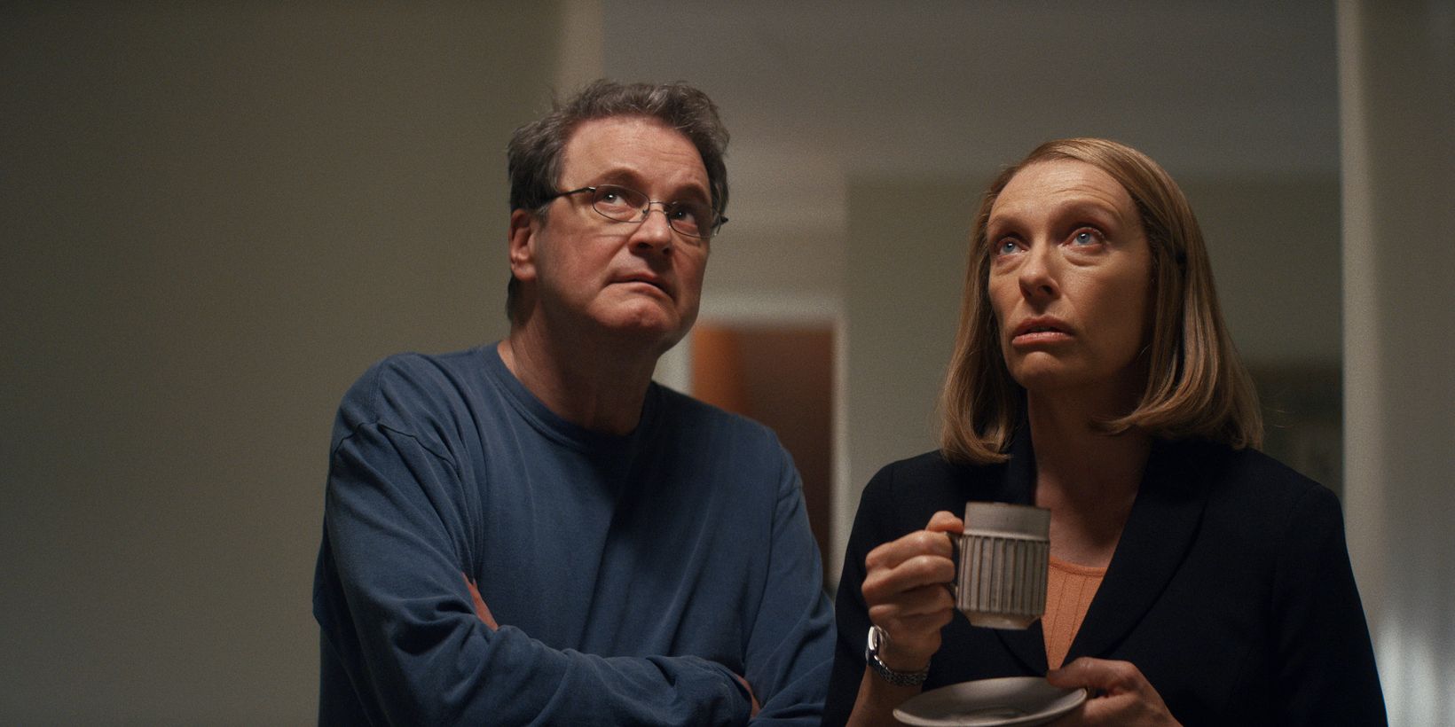Colin Firth og Toni Collette i The Staircase