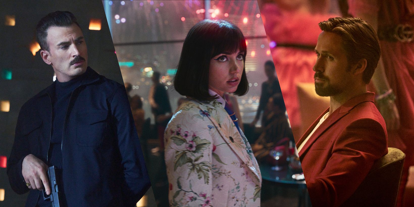 Chris Evans, Ana de Armas og Ryan Gosling i The Gray Man