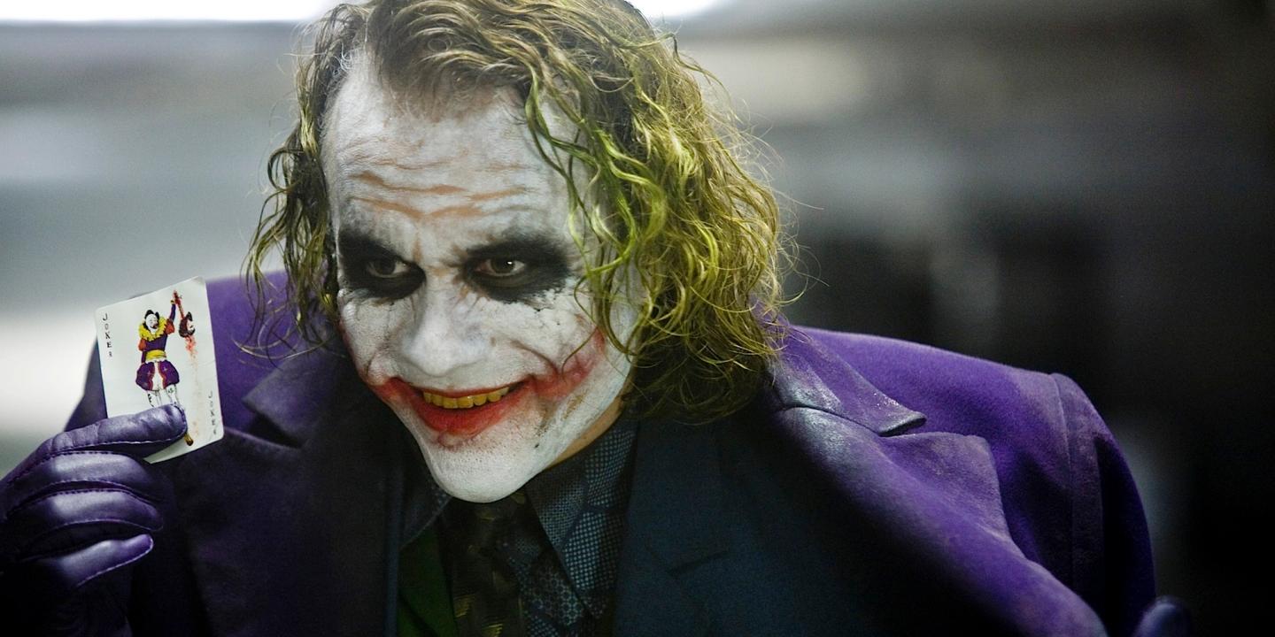 Heath Ledger som The Joker i The Dark Knight