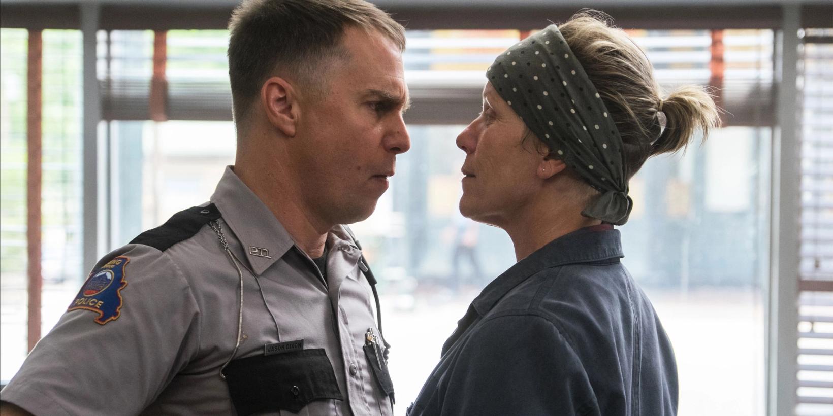 Sam Rockwell og Frances McDormand i Three Billboards Outside Ebbing, Missouri