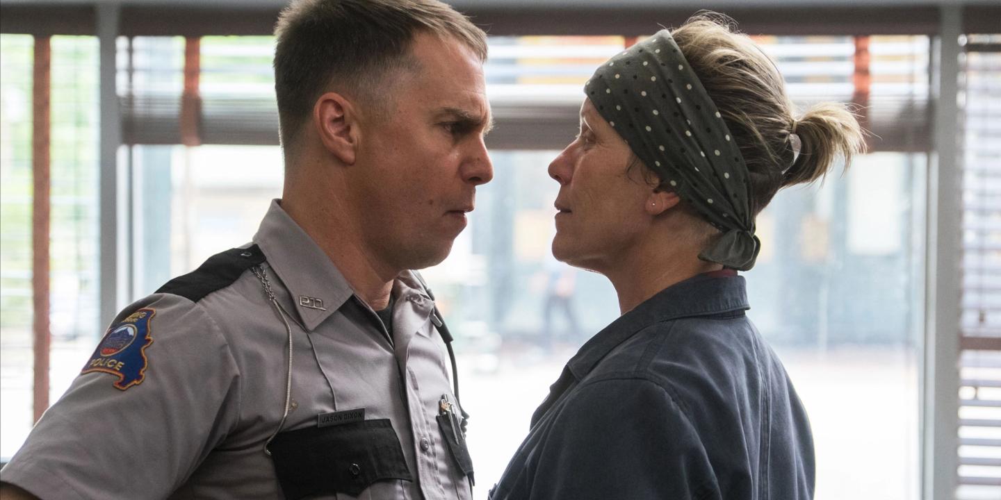 Sam Rockwell og Frances McDormand i Three Billboards Outside Ebbing, Missouri