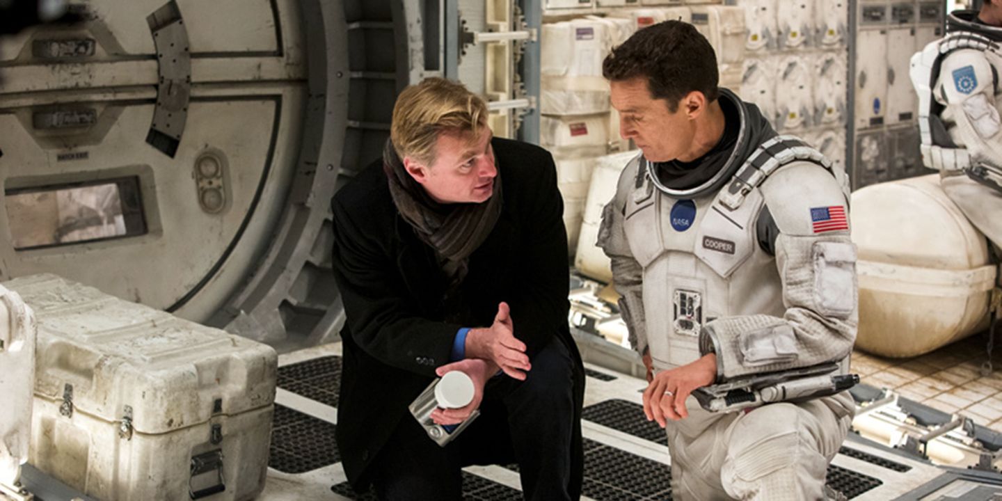 Christopher Nolan og Matthew McConaughey på settet til Interstellar