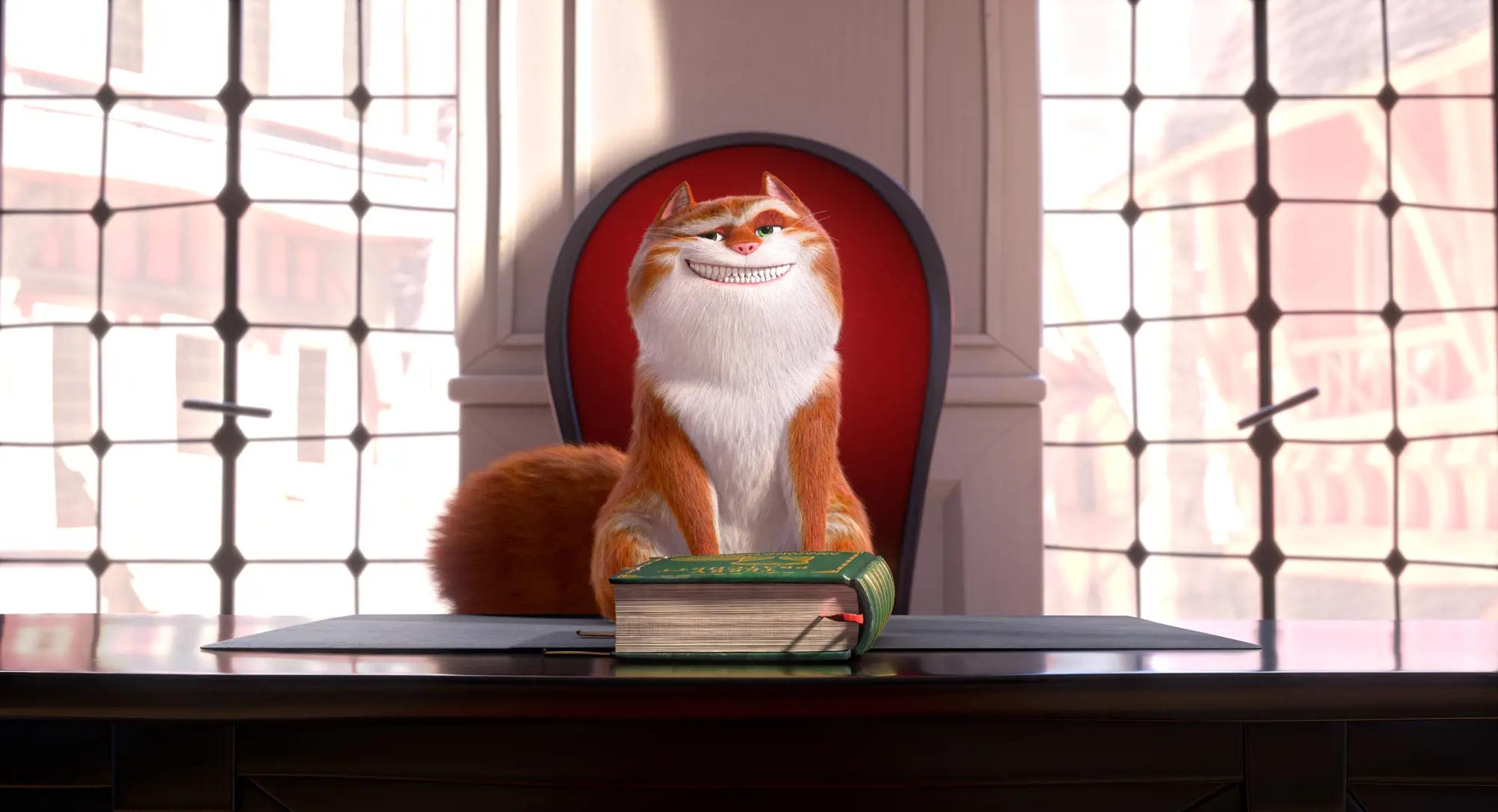 a puppet sitting at a desk