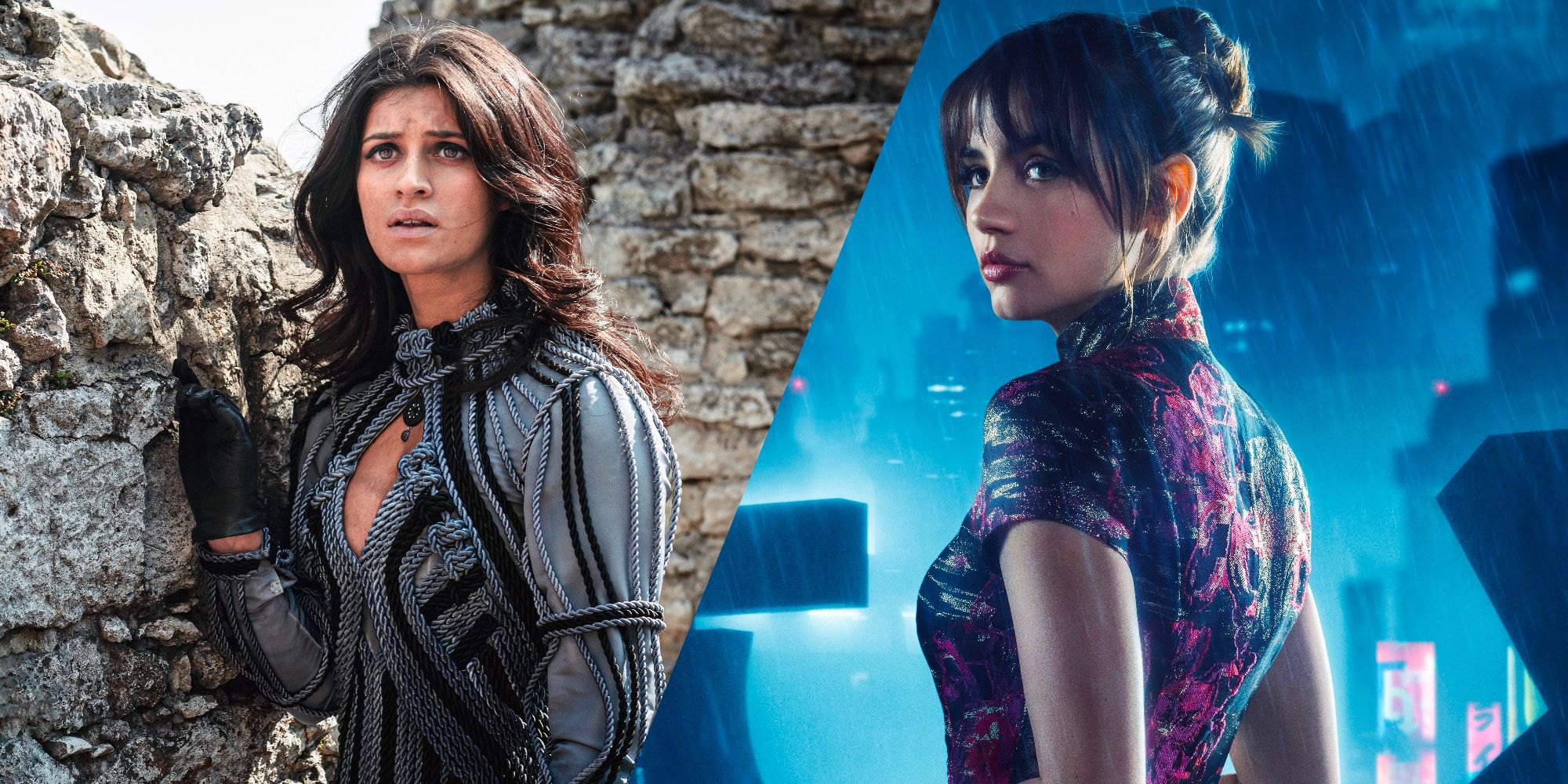 Anya Chalotra i The Witcher og Ana de Armas i Blade Runner: 2049
