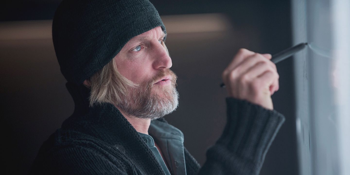Woody Harrelson som Haymitch Abernathy i The Hunger Games: Mockingjay - Part 1