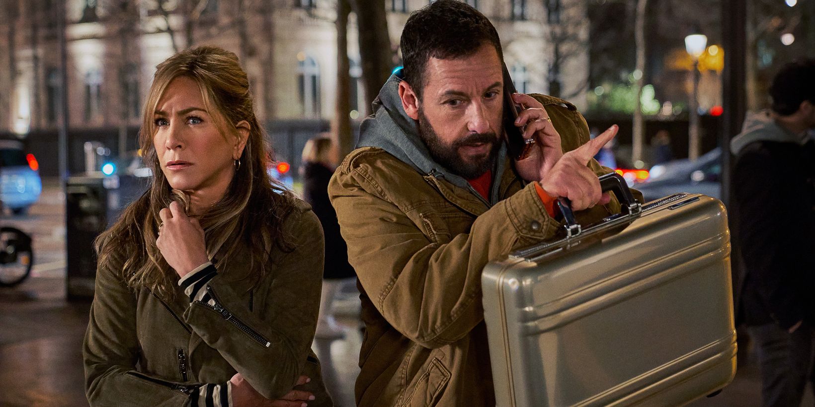 Jennifer Aniston og Adam Sandler i Murder Mystery 2