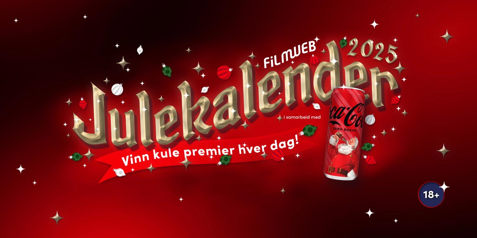 Filmweb julekalender 2025 i samarbeid med Coca-Cola Zero Sugar