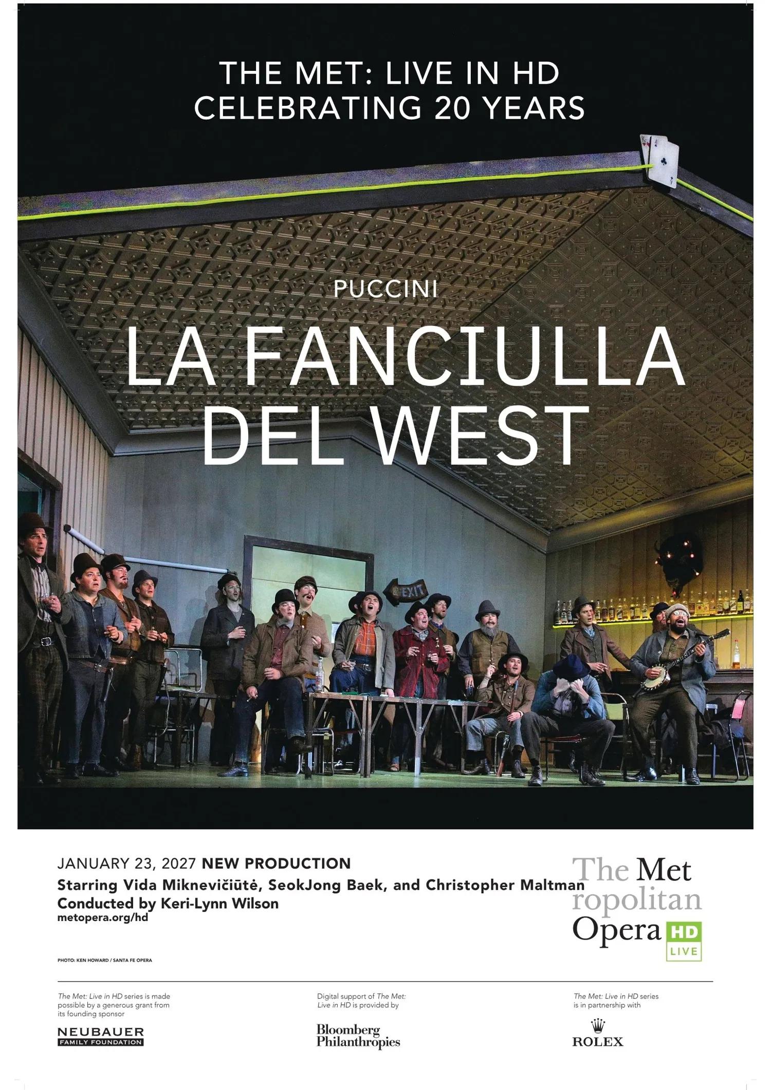 Plakat for 'The Met Opera: LA FANCIULLA DEL WEST (Puccini)'