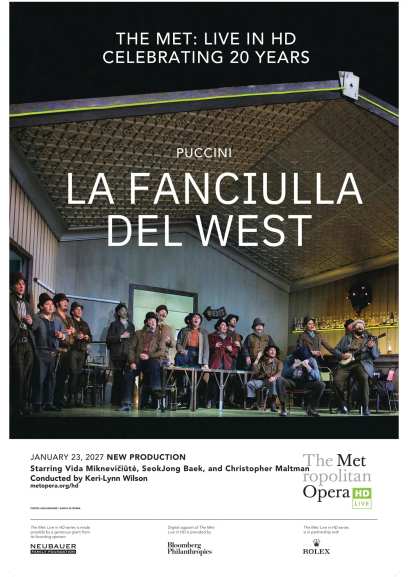Plakat for 'The Met Opera: LA FANCIULLA DEL WEST (Puccini)'