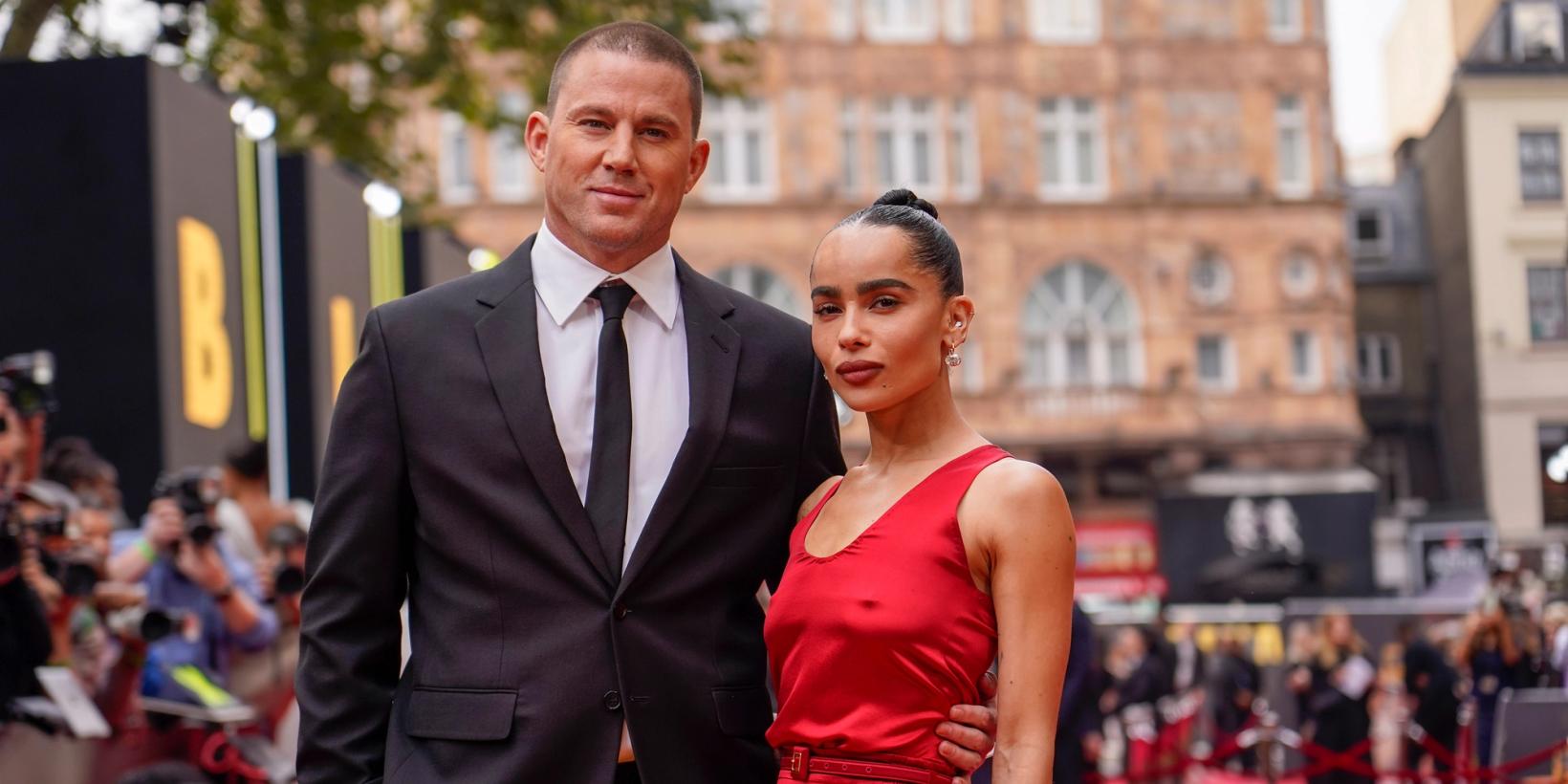 Channing Tatum og Zoe Kravitz under premieren på Blink Twice i London august 2004