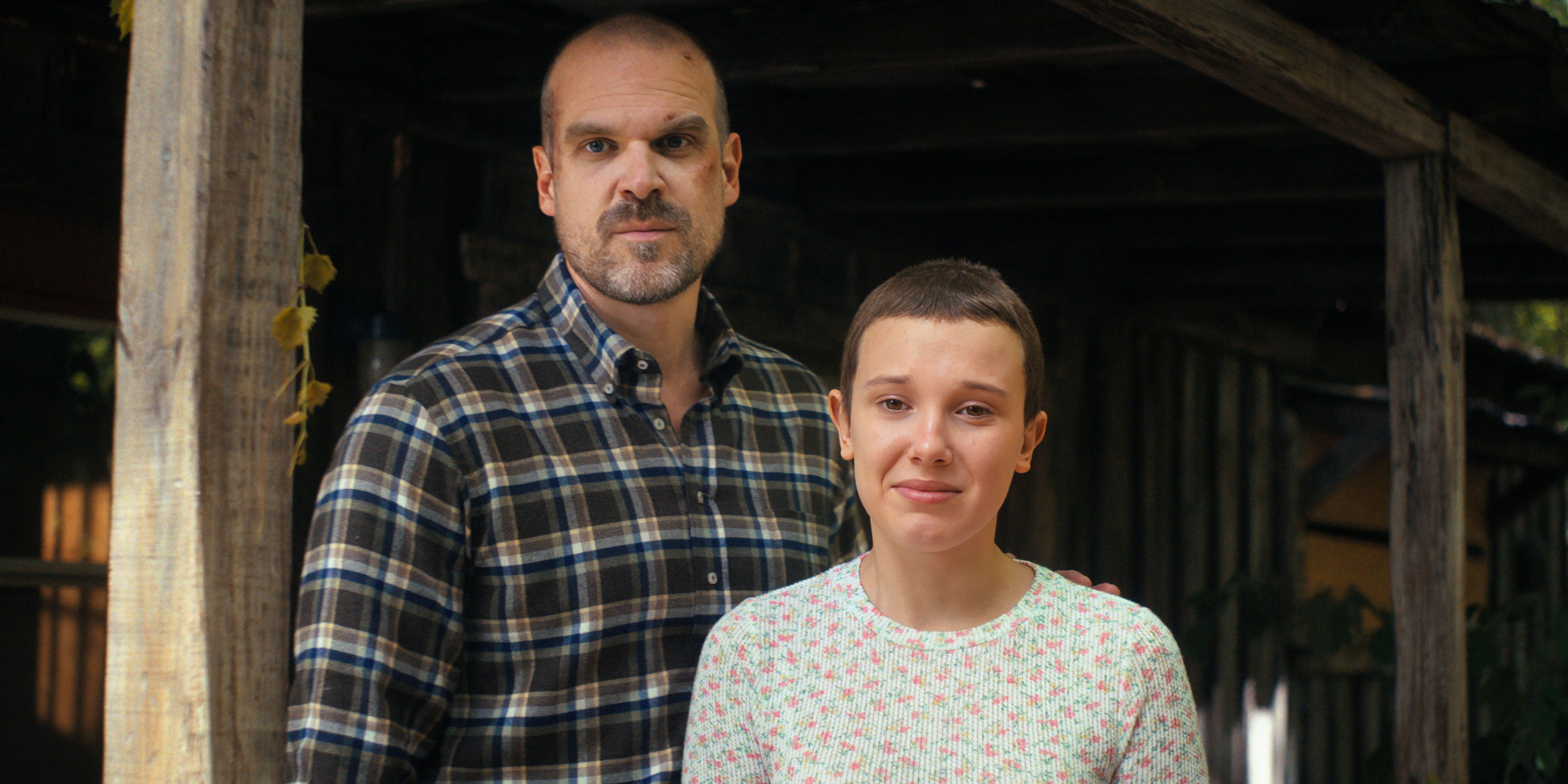 David Harbour og Millie Bobby Brown i Stranger Things sesong 4